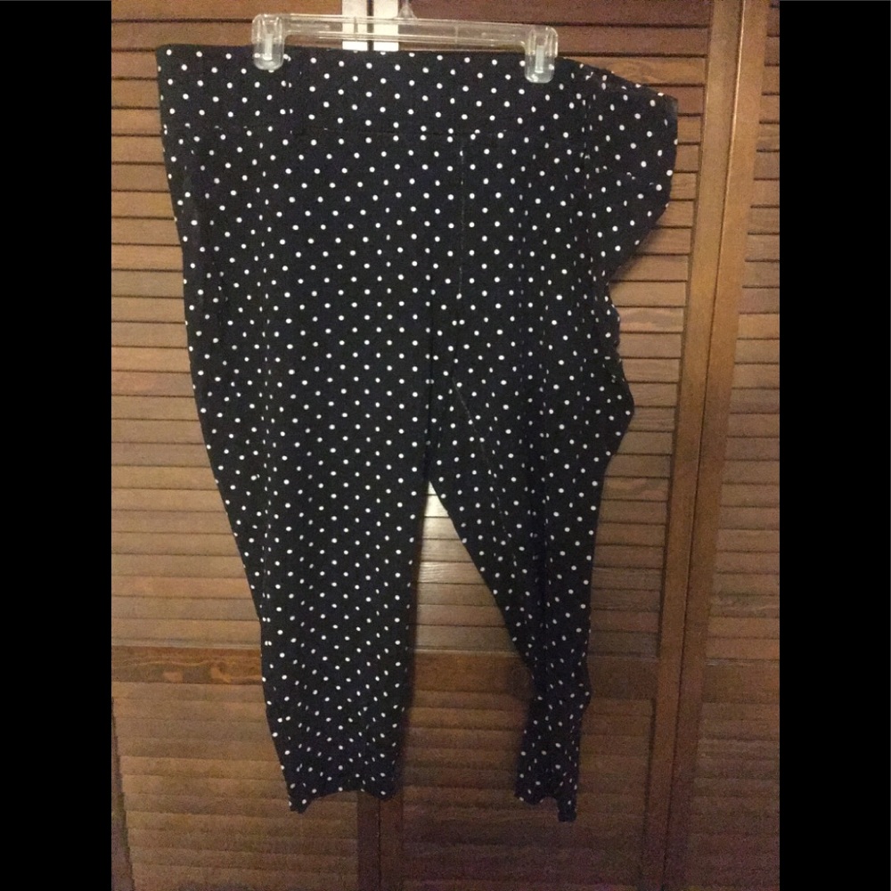 Polka dot dress pants (cotton and stretch)